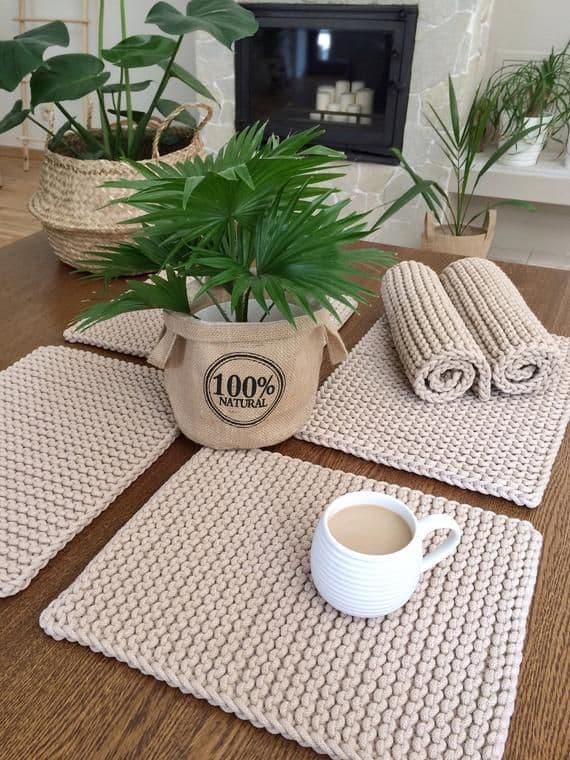 Natural towels and 100% natural label